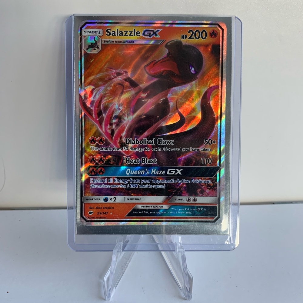 Ultra Rare Pokémon Salazzle GX 25/147 Burning Shad